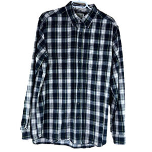 L.L. Bean green plaid flannel  button down shirt